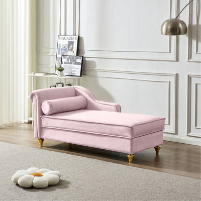 Chaise longue moderne avec revêtement en velours