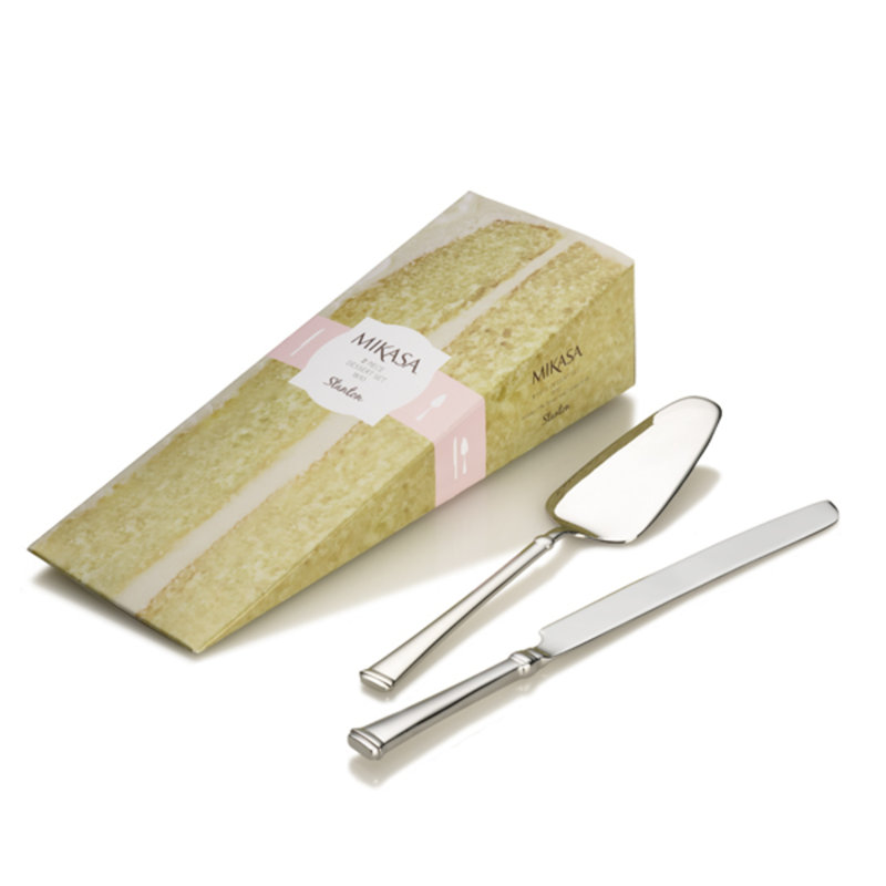 Mikasa Stanton 2-Piece Stainless Steel Cake Set