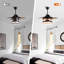 Ventilateur de plafond à pales rétractables 36 po avec ensemble d'éclairage et télécommande Montara
