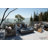 Cannes 60" Outdoor Dark Grey Concrete Fire Table 60,000 BTU - Includes Fire Glass, Lid & PVC Cover-111175358