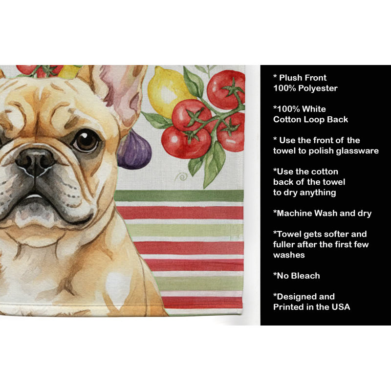 Serviette de cuisine fauve French Bulldog, Bouledogue français brun clair