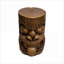 Statues de jardin table d'appoint Tiki à double fonction, décoration de patio intérieur et extérieur | États du jardin | Mesa latéral | Décoration extérieure | Noyer brun | Ciment béton