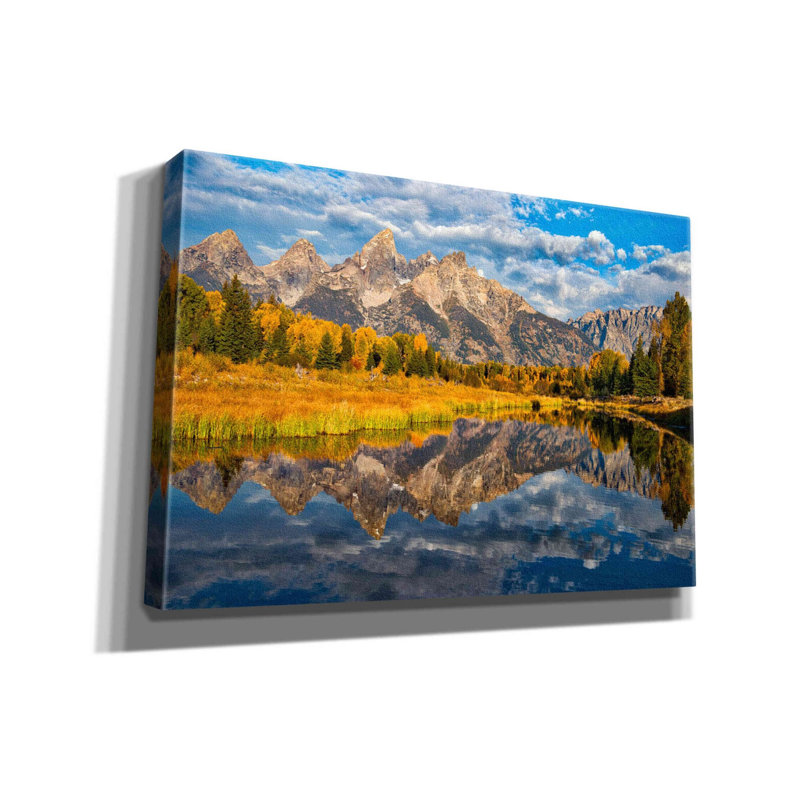 «Fall Reflection in the Tetons - Grand Teton National Park» par Darren White, estampe numérique sur toile, L 26 po x H 18 po