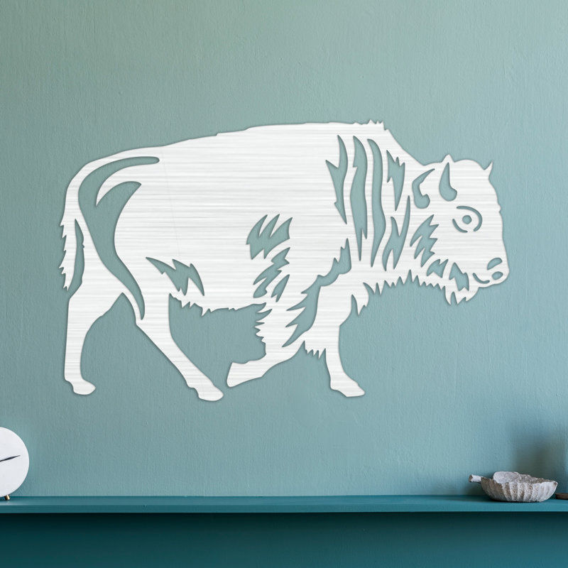 Décoration murale abstraite Buffalo - ACM, H 20 po x l 32 po x P 0,25 po, Blanc