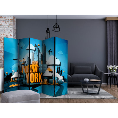 Deshotel 225cm W x 172cm H 5 - Panel Folding Room Divider