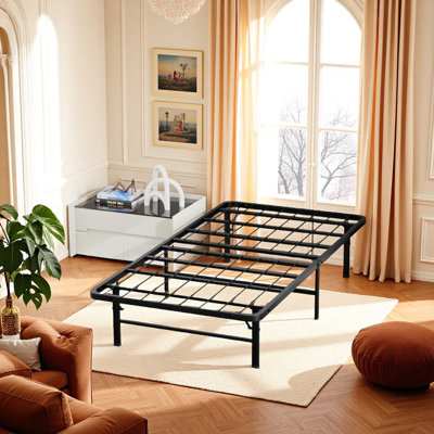Ebern Designs Metal Platform Bed Frame 14 Inch Noise-free,black