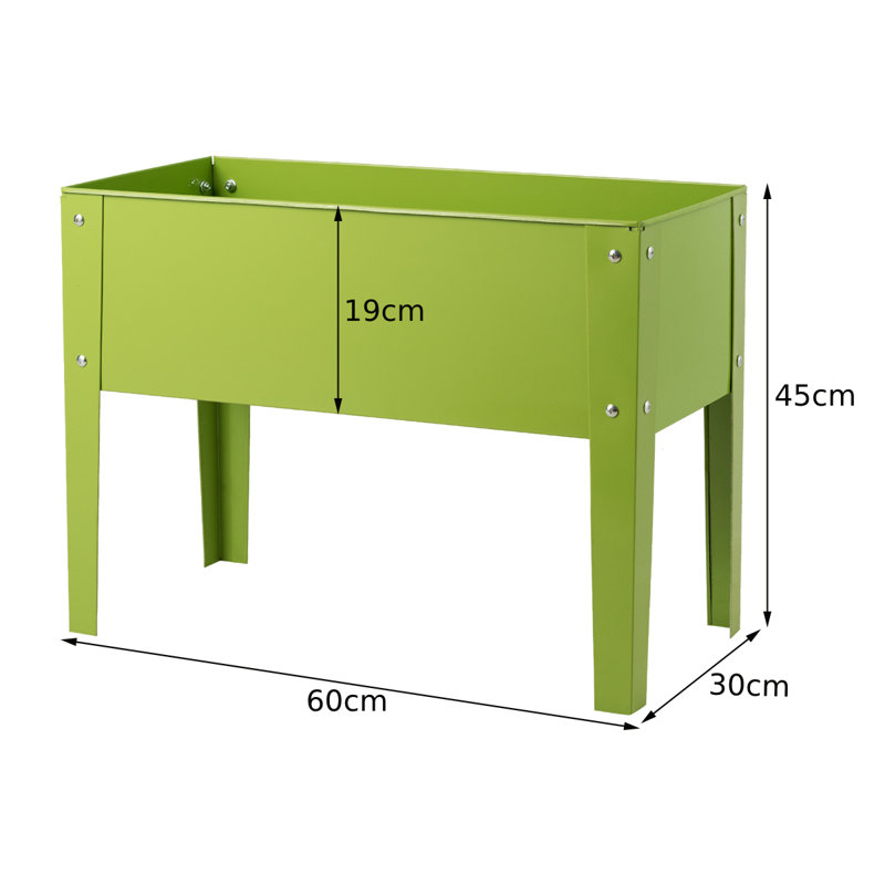 Gouaro Metal Elevated Planter, 45cm H x 60cm W  x 30cm D