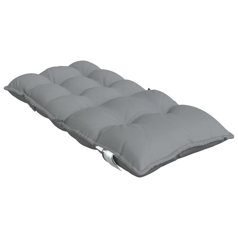 Ensemble de 6 coussins de chaise à dossier bas vidaXL en tissu Oxford gris (100% polyester), Gris, 6