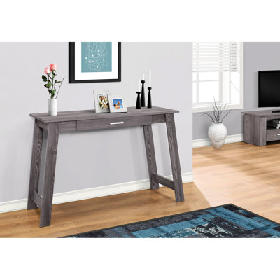 Bureau moderne à domicile avec tiroir - Stratifié gris, meuble de rangement pratique en stratifié pour ordinateur