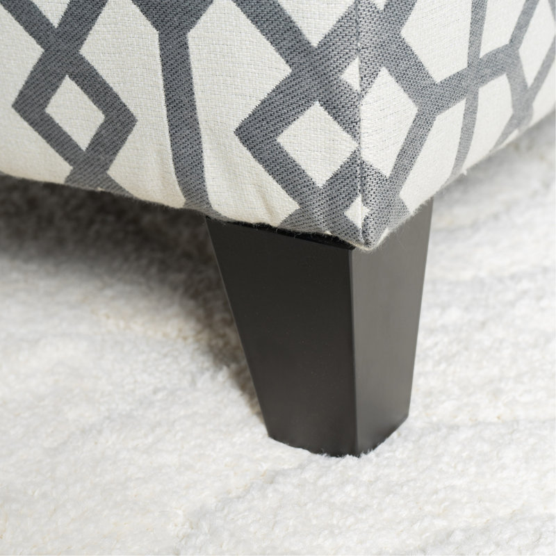 Repose-pieds, banc pour chambre ou entrée, Gris / Blanc