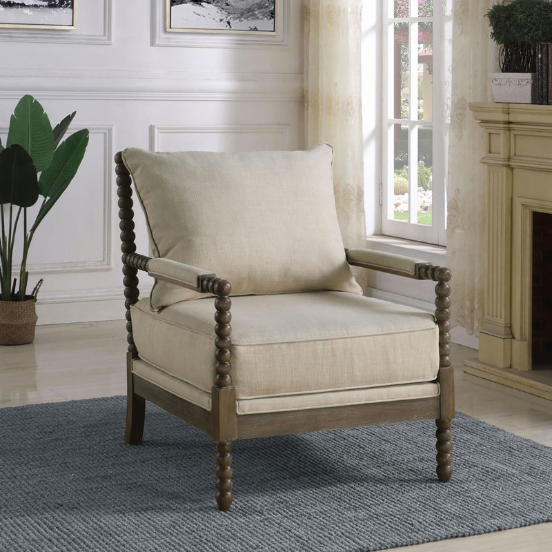 Fauteuil d'appoint à dossier amovible, Tissu gris