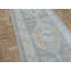 Tapis de couloir de noué à la main gris en Tapis décoratif laine de conception unique 2 pi 6 po x 13 pi 7 po buzard
