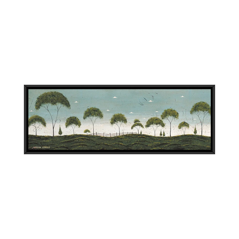 Tree Row - reproduction d'art murale encadrée, H 16 po x l 48 po, Reproduction encadrée sans passe-partout, Noir