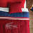 Lacoste Big Croc Cotton 3-Piece Comforter Set – Red, 100% Cotton Percale, Reversible Bedding Set with Embroidered Crocodile Shams, Red, Twin-112800562-112800563