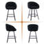 Tabouret de bar Sherpa 26,6 "avec structure en métal Absalom-1247068087-1226835683