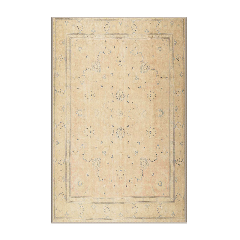 Tapis traditionnel beige / gris, Rectangle 5 pi x 7 pi
