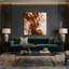 Aquarelle abstraite, art mural sur toile beige-126794813
