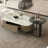 Marble Coffee Table Set with Glass End Table