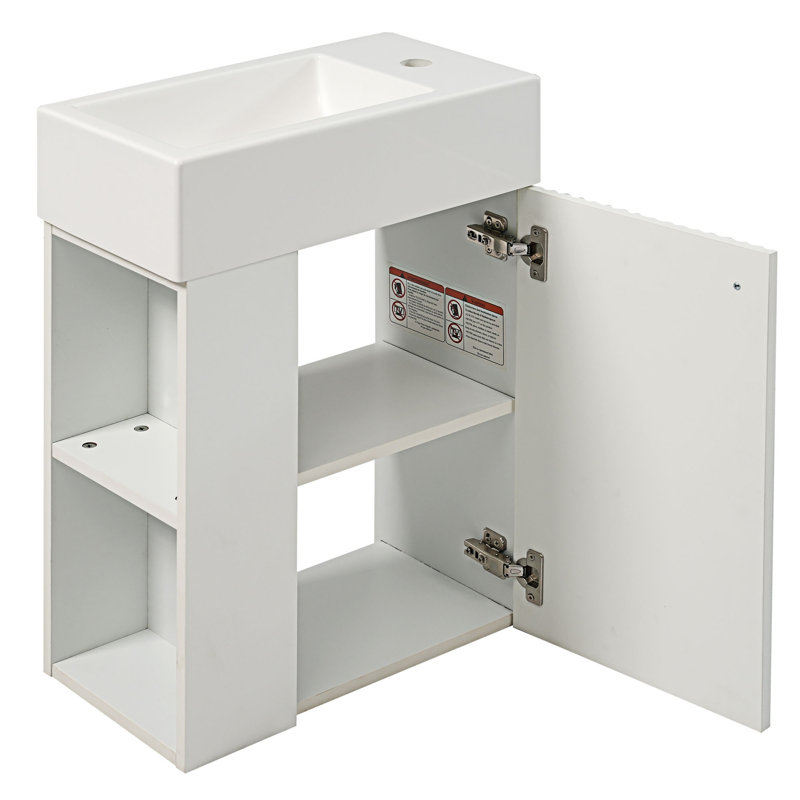 Meuble-lavabo flottant avec bassin en résine