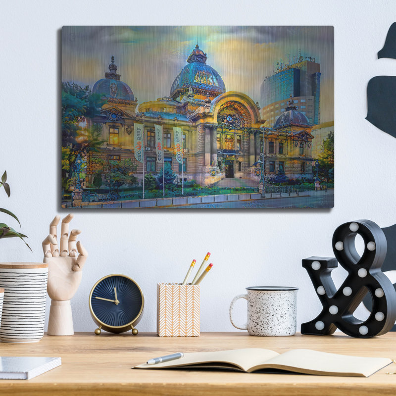 "Bucarest, Bucuresti Cec Palace" par Pierre Gavidia, H 12 po x l 16 po