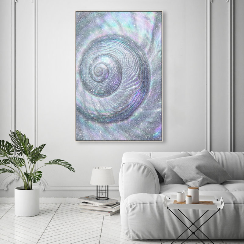 Sea Spiral Print by Oliver Gal, 31"H x 21"W, Silver Floater Frame