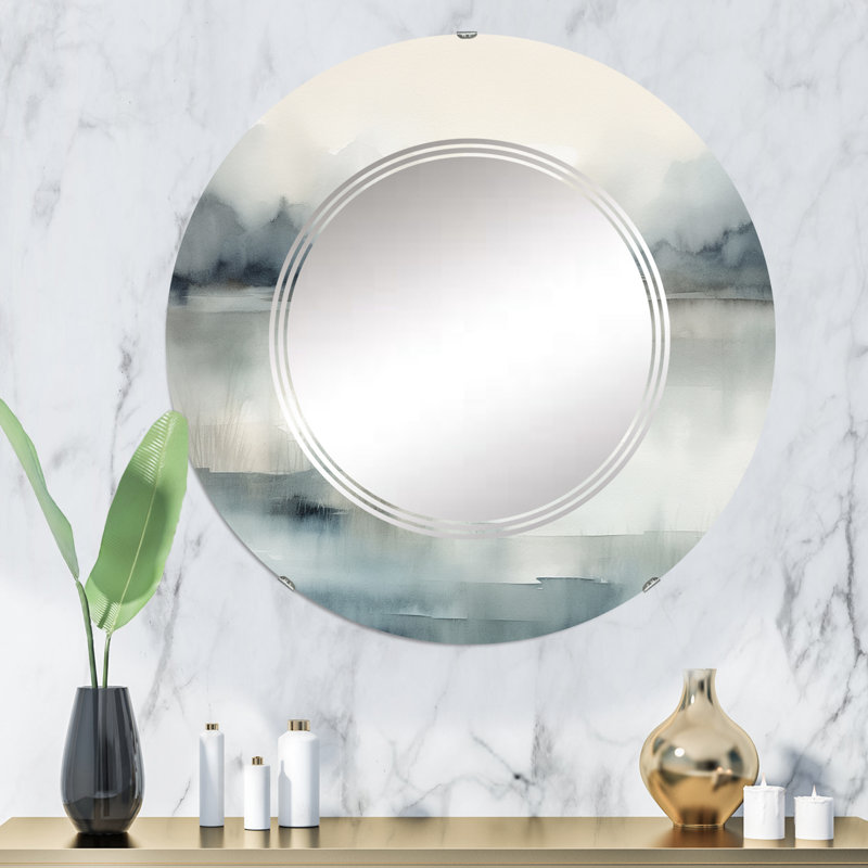 Miroir mural rond Douberly, 32 po x 32 po