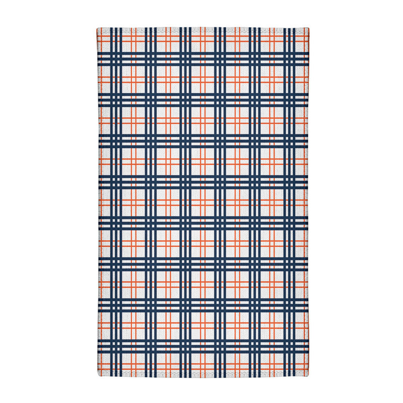 Tapis bleu / blanc à carreaux, Rectangle 4 pi x 6 pi