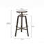Hacienda Swivel Adjustable Height Counter Stool with Metal Frame-631529808