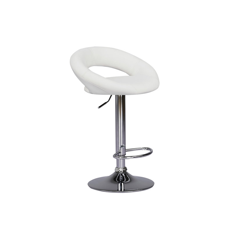Tabouret pivotant à hauteur réglable, Blanc