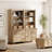 Scarlett 72.1"H X 67.7"W Bookcase With 3 Drawers Set Of 2, Tall Book Case With 3-Tier Open Book Shelfs, Large Wood Bookcases Farmhouse Bookshelves For Living Room Bedroom Home Office Kitchen-905485612-880695450