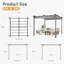 3m x 3m Metal Pergola with Retractable Roof-111057971-111057970