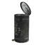 Poubelle à pédale 4,5 gallons en métal avec couvercle et doublure, poubelle rustique en métal noir-1229645643