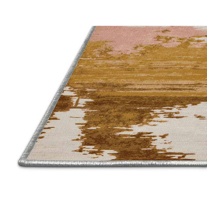 Tapis beige lavable à la machine, Rectangulaire 2 pi x 3 pi