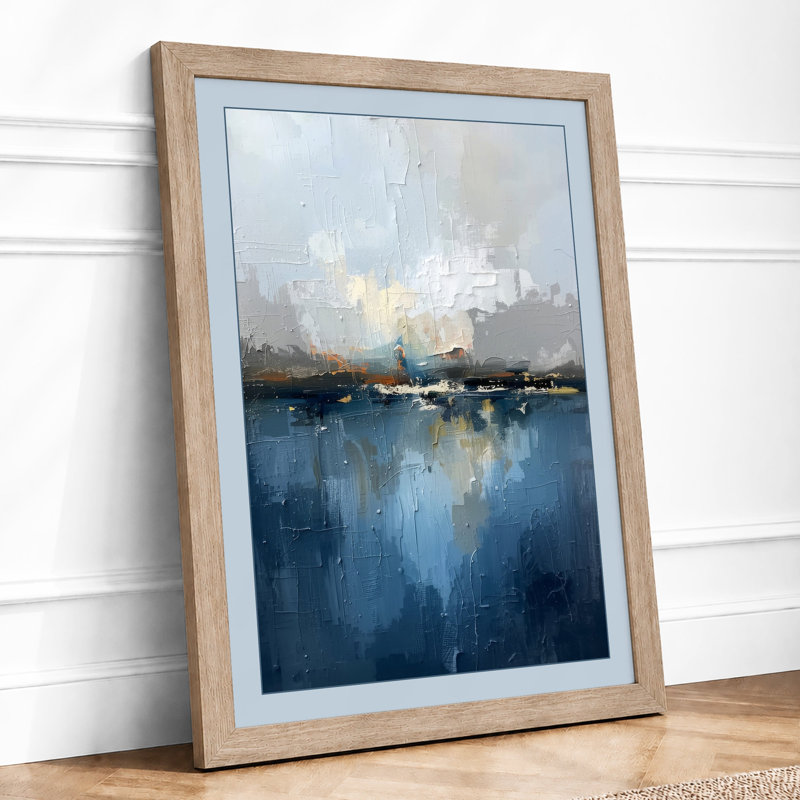 City Reflected Modern - Framed Print, Oak, A4 - 29.7 x 21.0 cm
