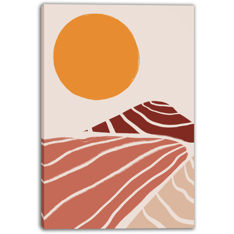 «Desert Sunset», art mural tendu sur toile, H 36 po x l 24 po x P 1,5 po