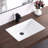 White 24 in. Porcelain Rectangular Undermount Bathroom Sink With Overflow For Modern Bathroom