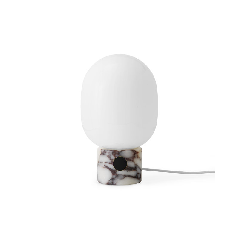 JWDA LED Table Lamp, Calacatta Viola Marble, 12.6" H x 7.5" W x 7.5" D