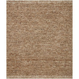 Abstract Handmade Handwoven Area Rug in Caramel / Ivory