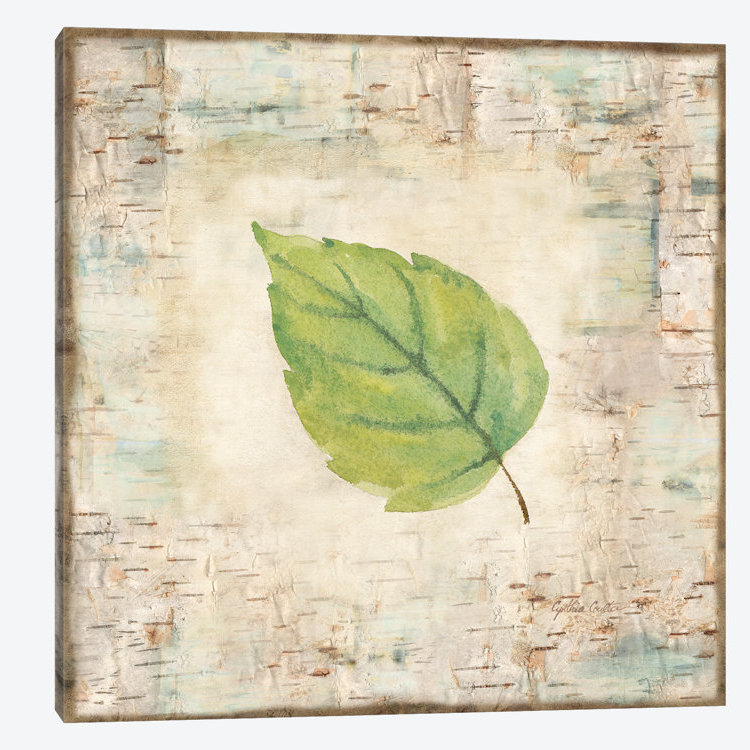 « nature walk leaves iv », impression sur toile, H 12 po x l 12 po x P 1,5 po, Toile tendue, Pas de tapis
