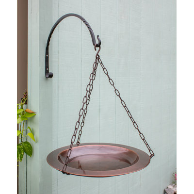 18" Classic Copper Hanging Birdbath