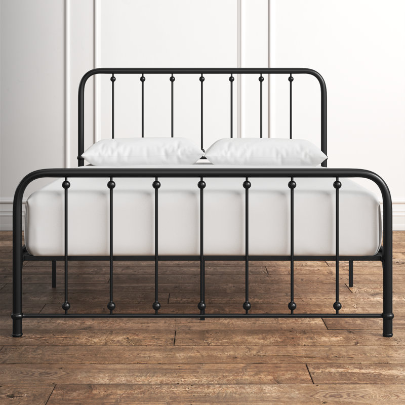 Lueras Metal Spindle Bed, Queen, Black