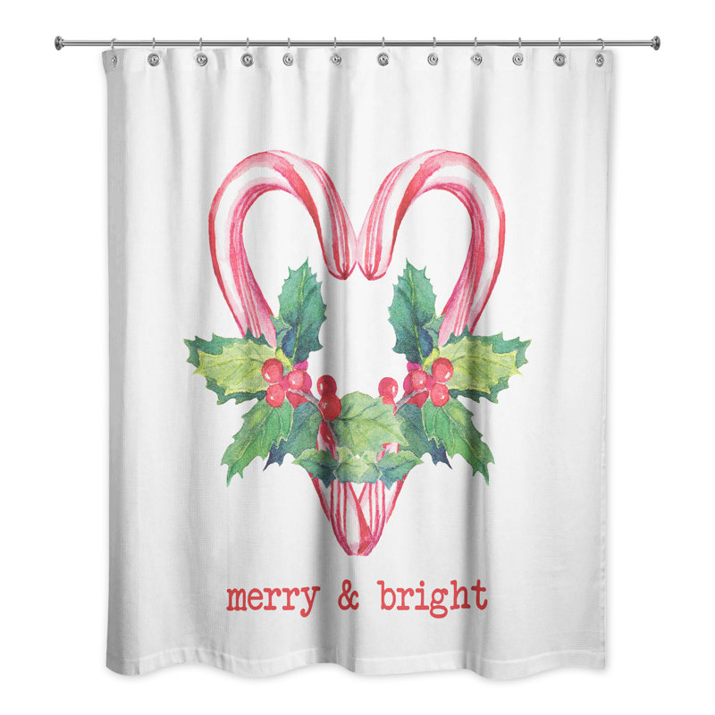 Rideau de douche simple Gragg Merry and Bright
