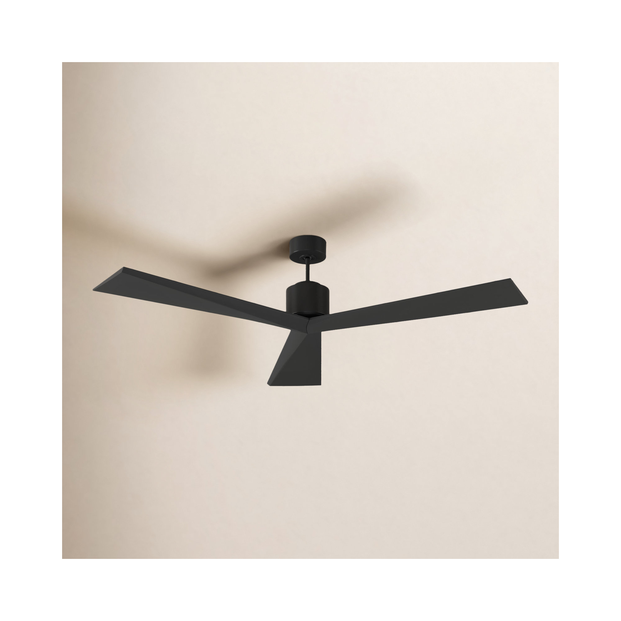 Mirage 60'' 3 Blade Ceiling Fan, 52", Matte Black