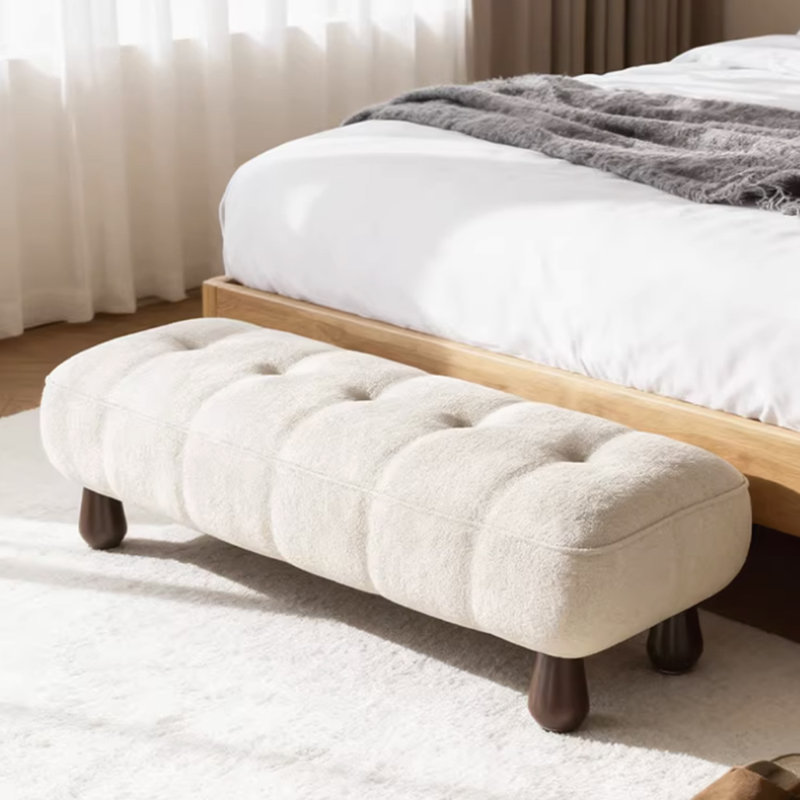 Banc rembourré Modern, H 15,75 po x l 55,12 po x P 17,72 po