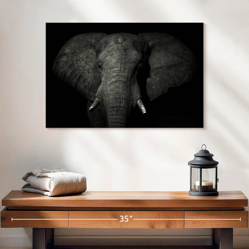 Monochrome Elephant, 32" H x 48" W