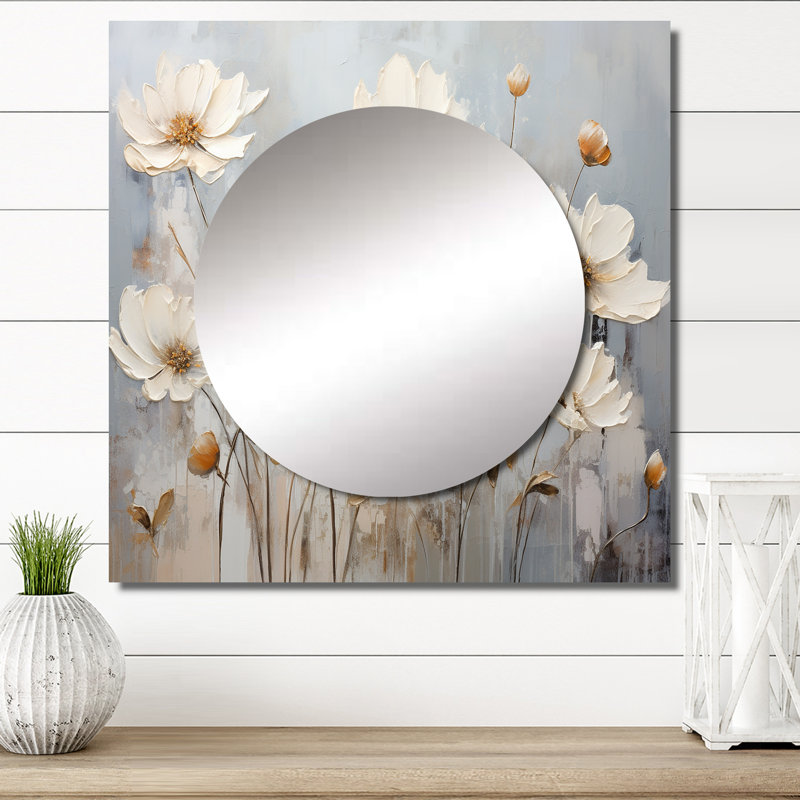 Miroir mural de salon Jaiya, 23 po x 23 po