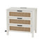 26.4'' W 3-Drawer Boho-Style Nightstand with Charging Station-753417760