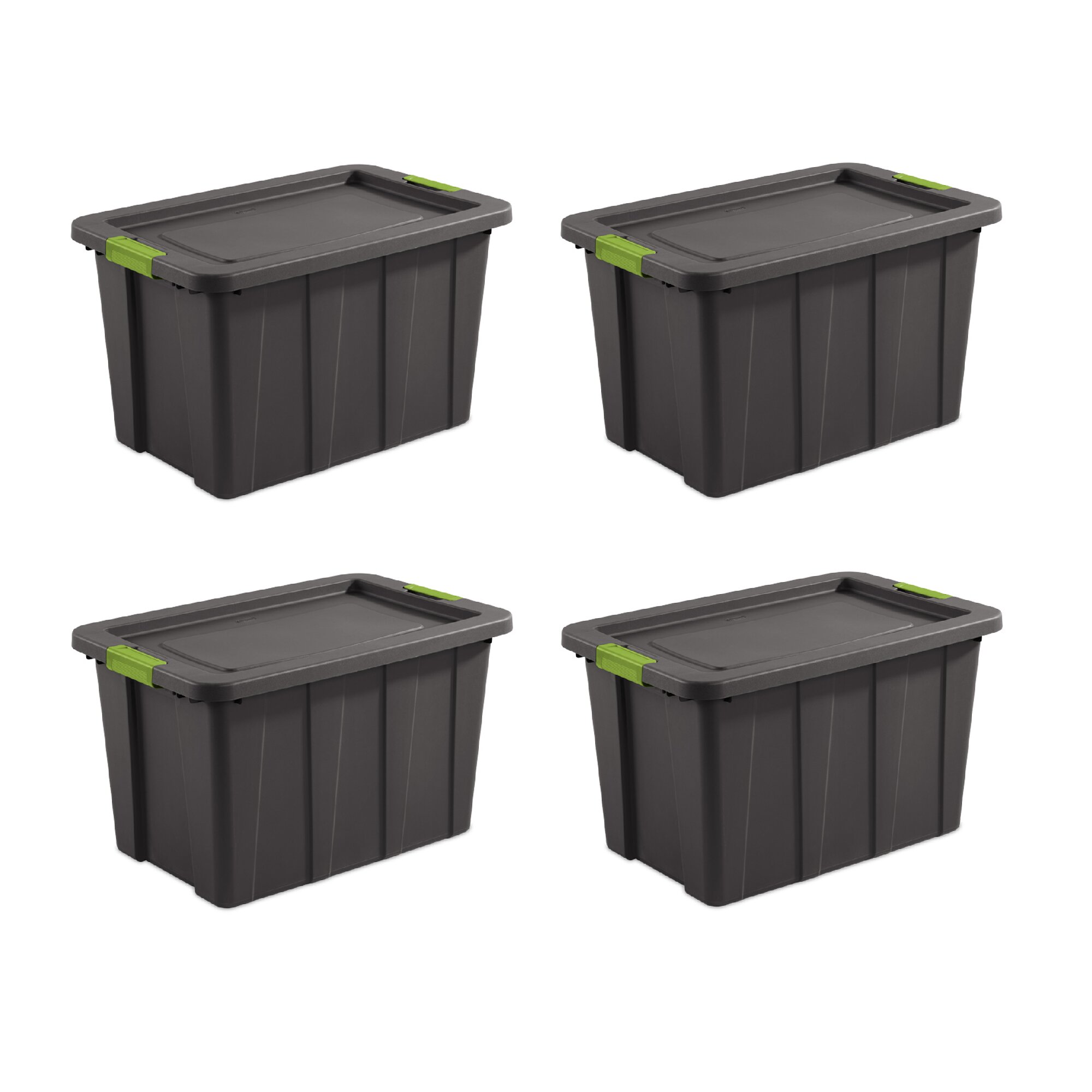 Sterilite 50 Gallon Stacker Tote Plastic Set of 3 organizer box