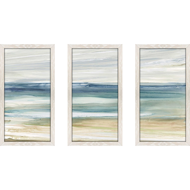 "Ocean Breeze", reproduction sur acrylique 3 pièces, H 25,5 po x l 40,5 po x P 1 po