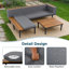 Ensemble de meubles de patio de luxe avec coussins amovibles et table basse
